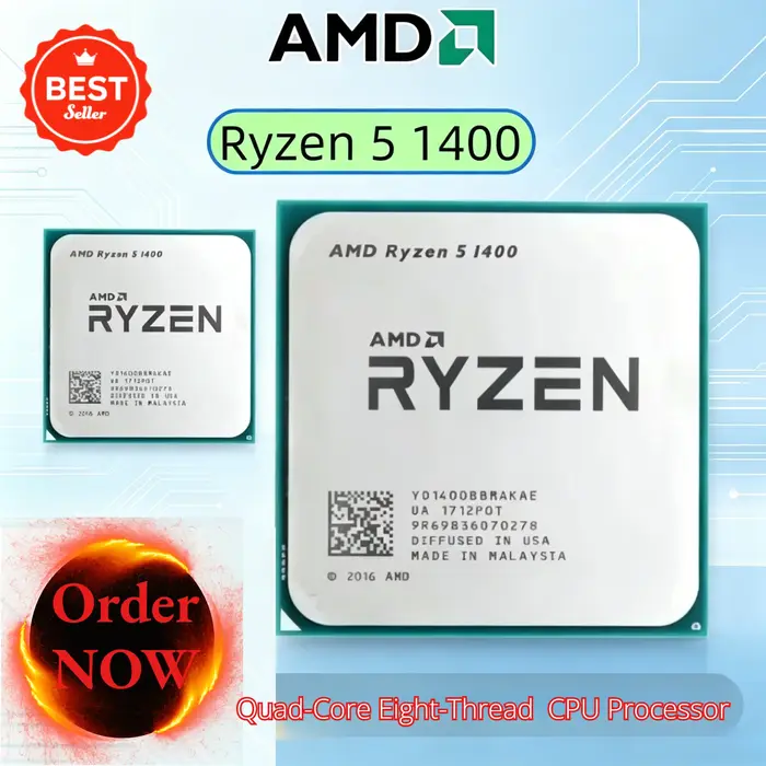 Processeur de bureau gaming AMD Ryzen 5 1400 4C 8T
