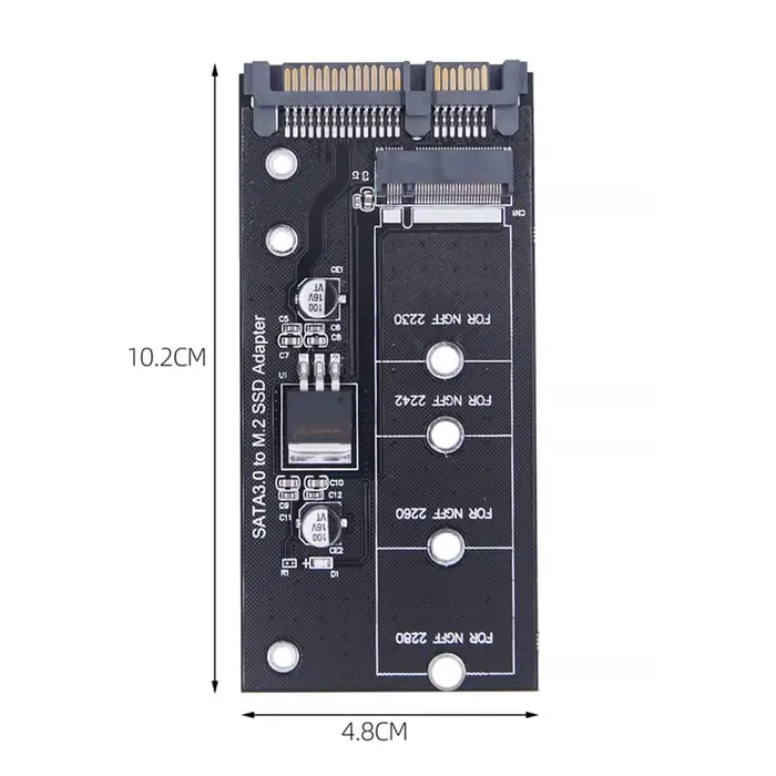 Adaptateur M.2 NGFF SSD vers SATA 3 3.0, convertisseur de carte, protocole clé B & M, disque SSD 223