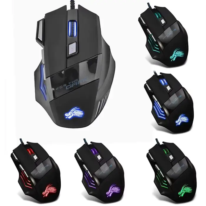 Souris de jeu filaire, rétroéclairée
