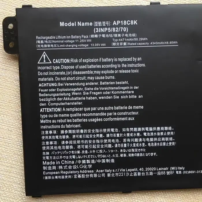 Batterie d'ordinateur portable AP18C8K AP18C4K pour Acer Aspire 5 A514-52G A514-54 A515-44 A515-56 SWIFT SF314-57G P2 TMP215 SPIN 3 SP314-54N