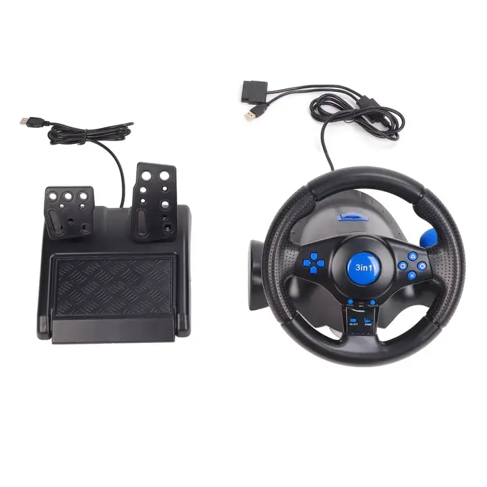 Volant de course de jeu, volant de jeu multifonctionnel à rotation de 180 degrés, volant de course d