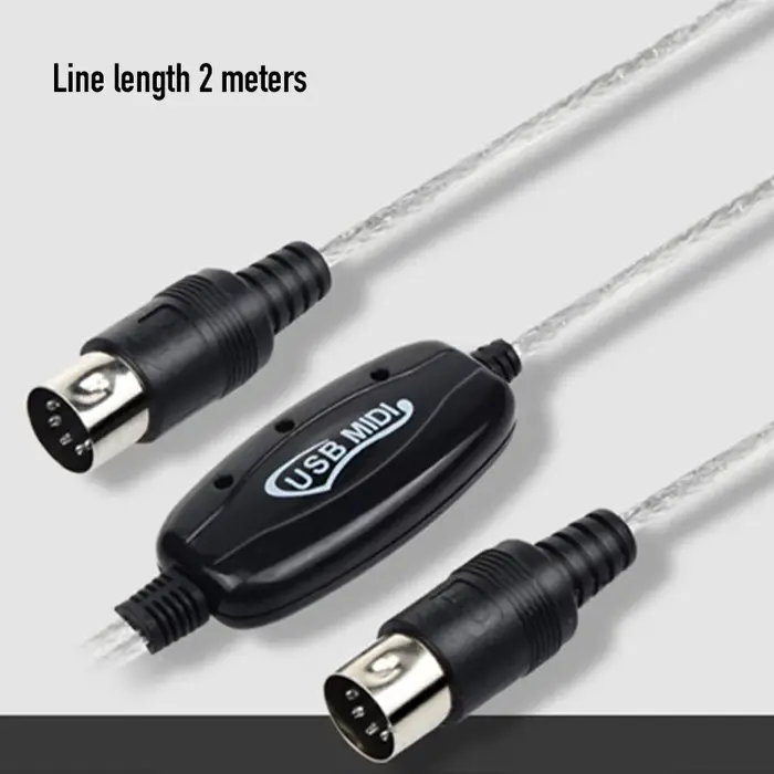Câble adaptateur audio MIDI vers USB IN-OUT pour clavier électronique 5 broches