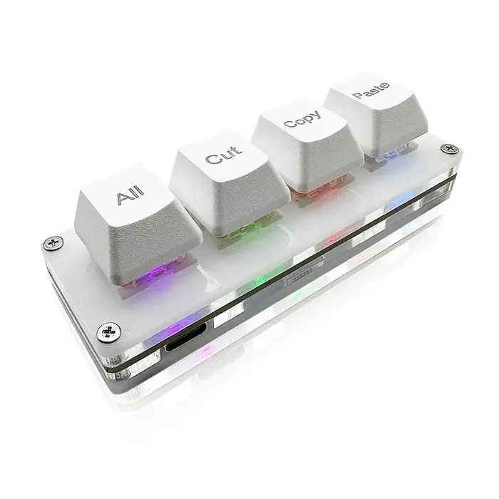Mini clavier de jeu à 4 touches, tout coupé, pâte de copie, Macro Pad Ctrl A X C V, raccourci à une 