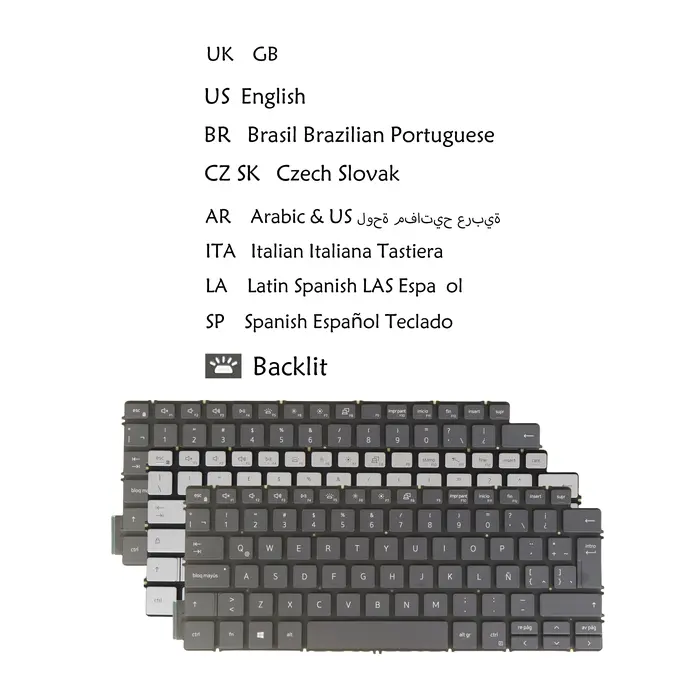 Clavier d'ordinateur portable rétro4.2 pour Dell Latitude, 3301, 3410, anglais américain, britanniqu