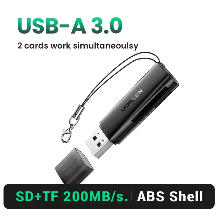UGREEN – Lecteur de cartes mémoire USB 3.0 vers SD pour ordinateur portable, adaptateur, accessoires