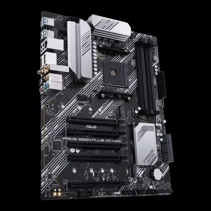 ASUS PRIME B550-PLUS AC-HES carte mère Socket AM4 CPU DDR4 4866 (OC) jeu de puces mémoire B550 ATX