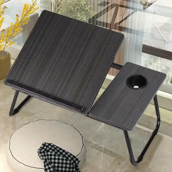 Bureau d'ordinateur portable inclinable réglable, table pliante portable pour canapé, lit, écriture,