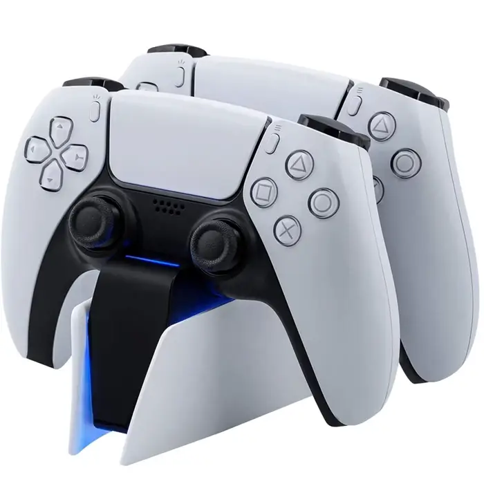 Station de recharge sans fil de jeu pour PS5 avec double station de charge rapide et indicateurs de