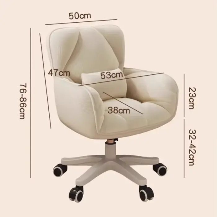 Chaises de bureau modernes pour femmes avec support dorsal