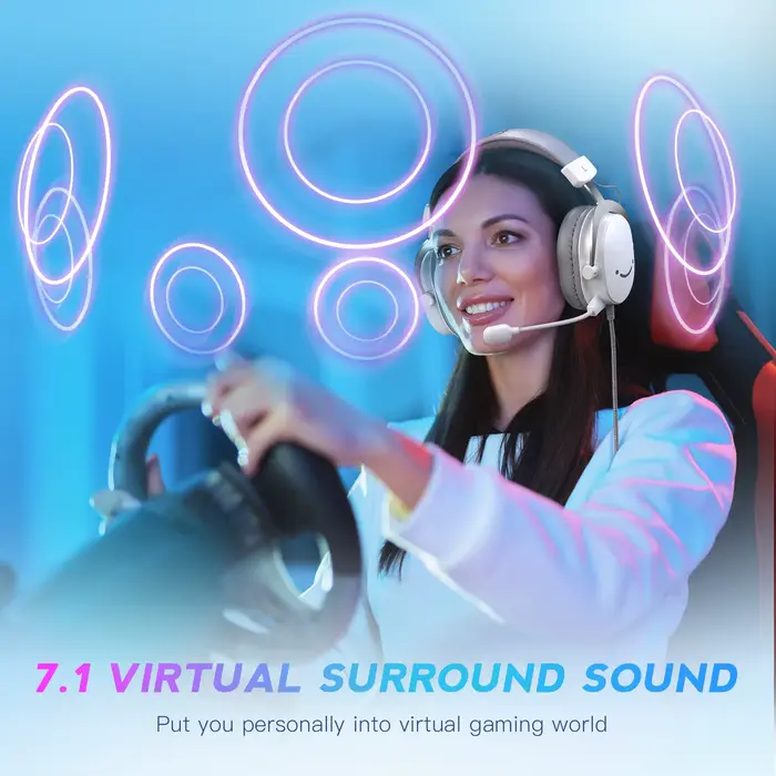 FIFINE – casque de jeu USB avec son Surround 7.1/prise 3.5mm/Microphone