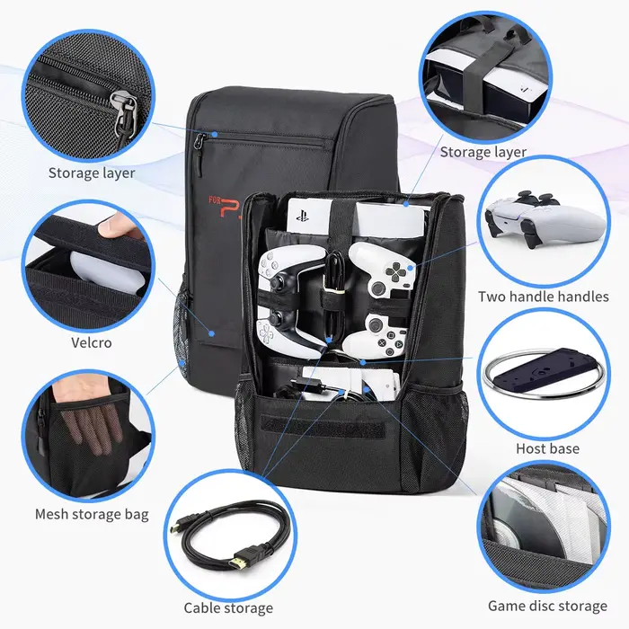 Sac à dos de voyage pour PS5 Pro/Slim