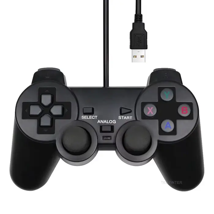 Manette de jeu filaire USB pour PC, contrôleur de jeu pour ordinateur portable Windows, WinXP, Win7,