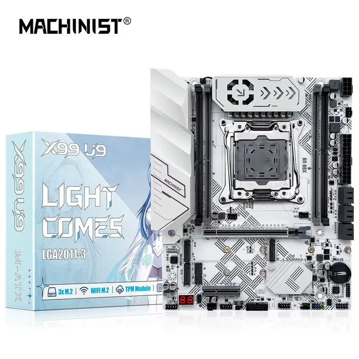 Nouveau X99 U9 MACHINIST X99 Kit de carte mère en option LGA2011-3 Xeon E5 2630 V4 CPU prise en charge TPM2.0 DDR4 mémoire NVME M.2 usb3.0
