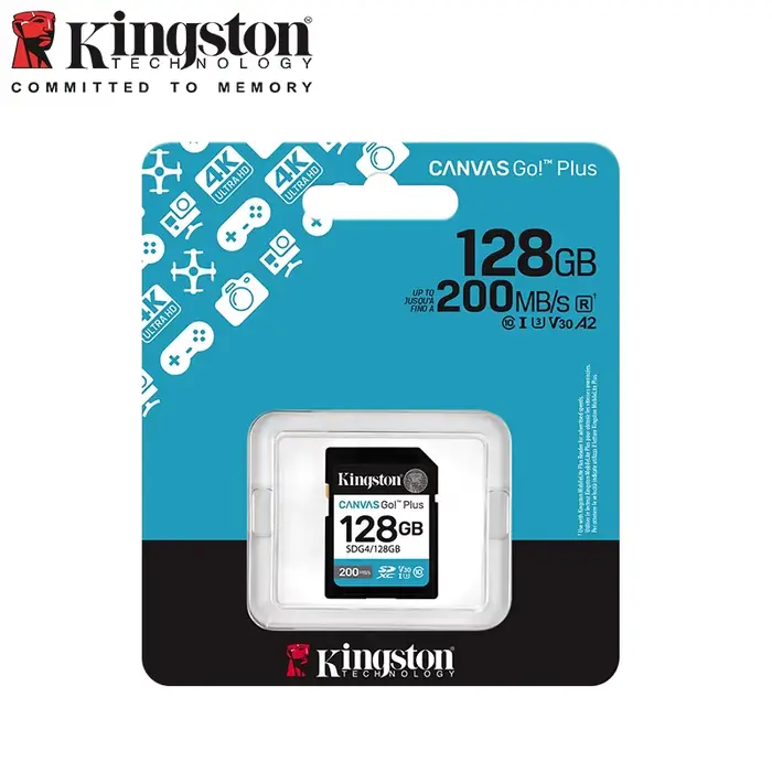 Kingston carte SD V10 V30 V60 V90 classe 10 U1 U3 UHS-I UHS-II 64GB 128GB 256GB 512GB 1TB SDHC SDXC