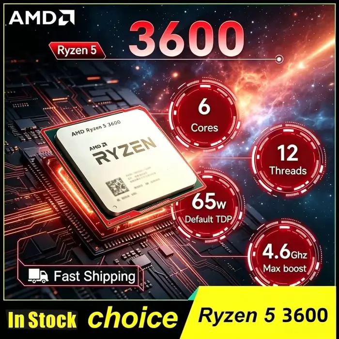 Processeur de bureau gaming AMD Eminent Unshackled Ryzen 5 3600 R5 3600 6 cœurs 12 threads 4