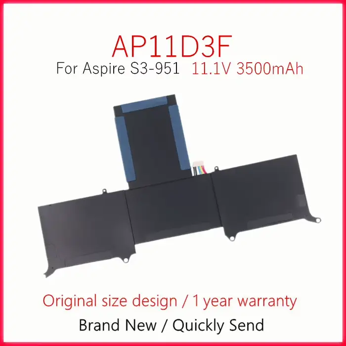 AP11D3F AP11D4F batterie d'ordinateur portable pour Acer Aspire S3 série S3-951 S3-951-6464 MS2346 3ICP5/65/88 3ICP5/67/90