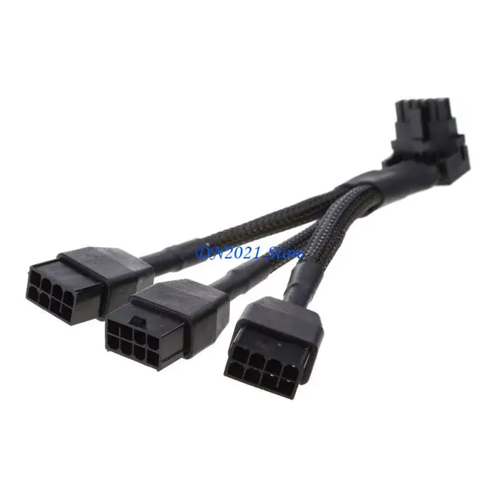 F3ke 3x8pin à 16pin PCIe 5.0 Adapter Line pour CPU RTX4090 RTX4080 12VHPWR 90 DEGRUME