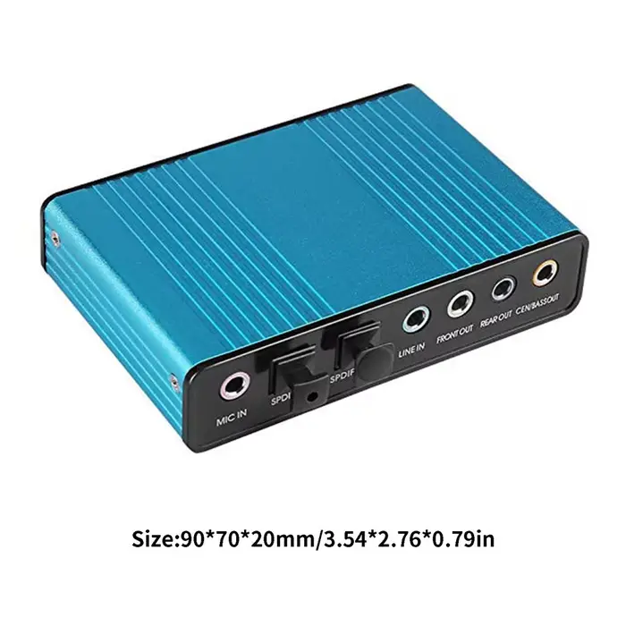 Carte son USB externe 5.1 à 6 canaux pour PC portable adaptateur Surround de bureau carte Audio USB2