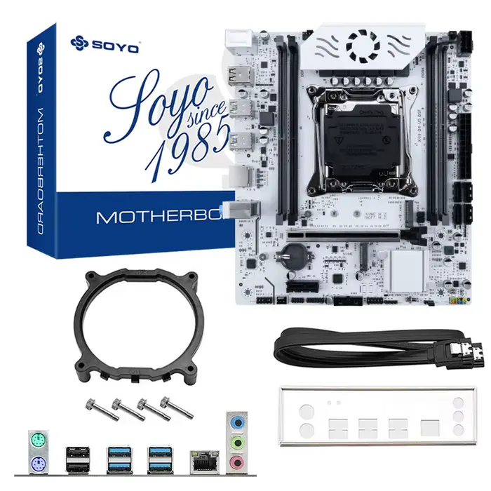 SOYO X99 jeu de carte mère C612 Chipset TPM2.0 broche avec E5 2680 V4 CPU et DDR4 16G (2*8G) 2133MHz RAM PCIE3.0 pour ordinateur de bureau