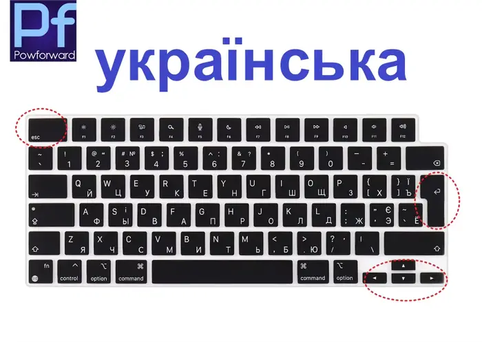 Juste de clavier en silicone russe pour MacPleAir