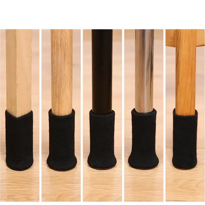 Chaussettes de jambe de chaise en silicone multi-documents avec design antidérapant