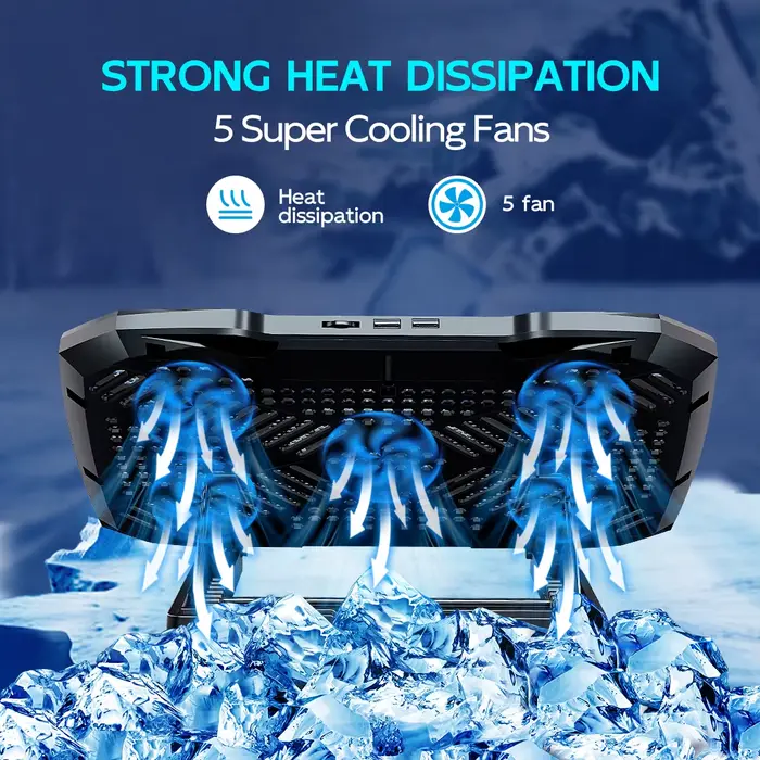 COOLCOLD Support de refroidissement pour ordinateur portable de 12 à 17 pouces