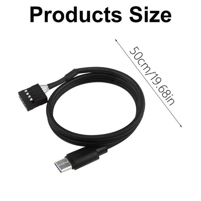 Câble convertisseurs cartes mères PC 9 broches vers USB C pour livraison d écran secondaire