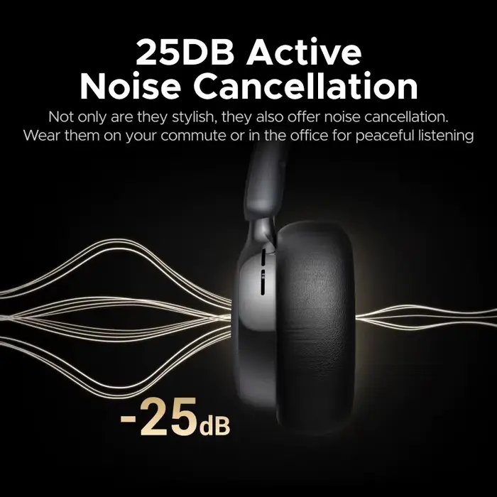 UGREEN Studio Plus 25dB ANC casque antibruit actif sans fil sur l'oreille écouteurs Bluetooth, Audio
