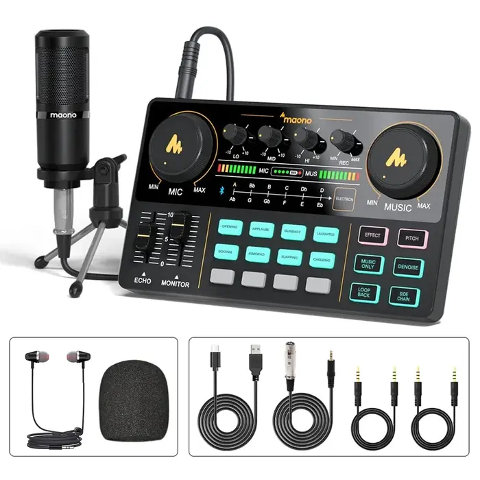 Ensemble carte son et microphone Maono AM200-S1