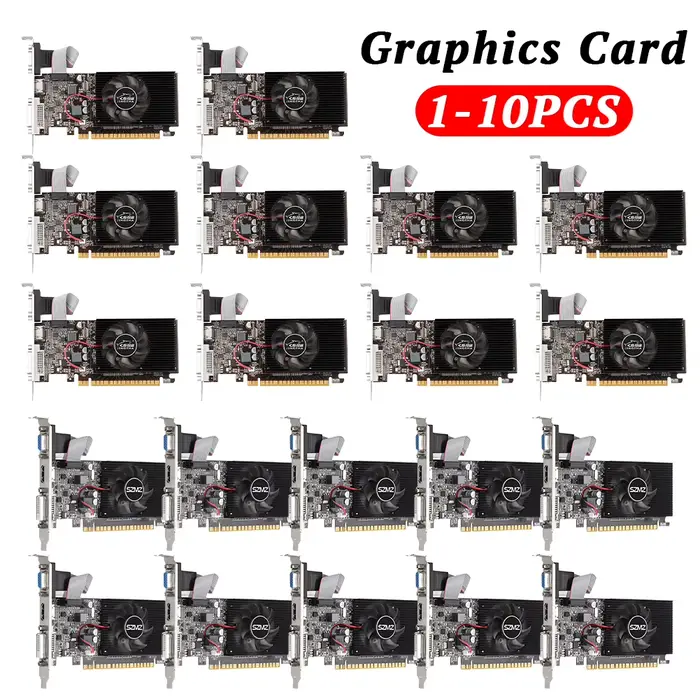 Carte graphique GT610 810MHZ DDR3 1/2GB, carte vidéo de jeu, Interface HD VGA DVI, accessoires pour 