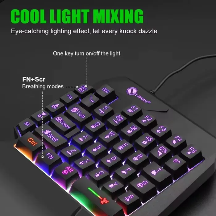 Clavier de jeu mécanique à une main à 35 touches