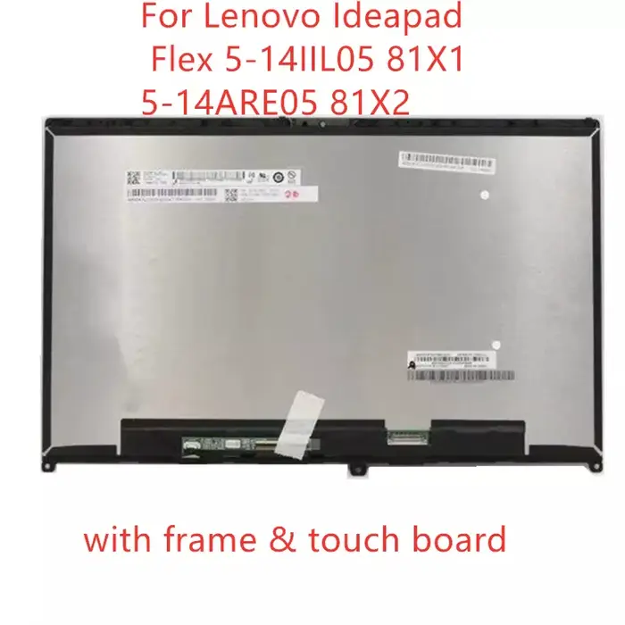 14.0 ''écran LCD d'ordinateur portable pour Lenovo IdeaPad Flex 5 14IIL05 81X1 5-14ARE05 81X2 N140HCA-E5B 5D10S39642 assemblage lunette tactile FHD