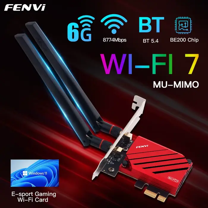 Carte adaptateur WiFi sans fil WiFi 7 BE200 PRO Pcie, Bluetooth 5.4 tri-bande pour Intel BE200NGW Wi