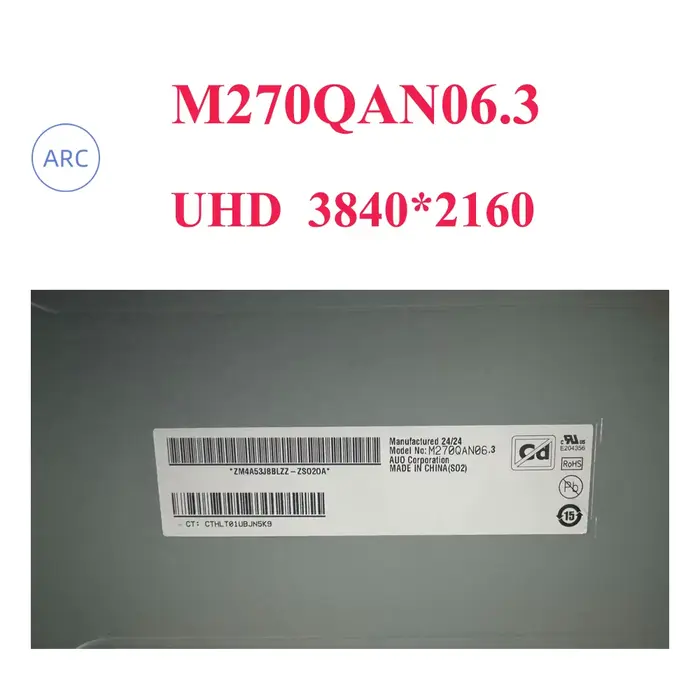 Écran LCD original et neuf de 27 pouces M270QAN06.3 3840 × 2160 UHD 16:9