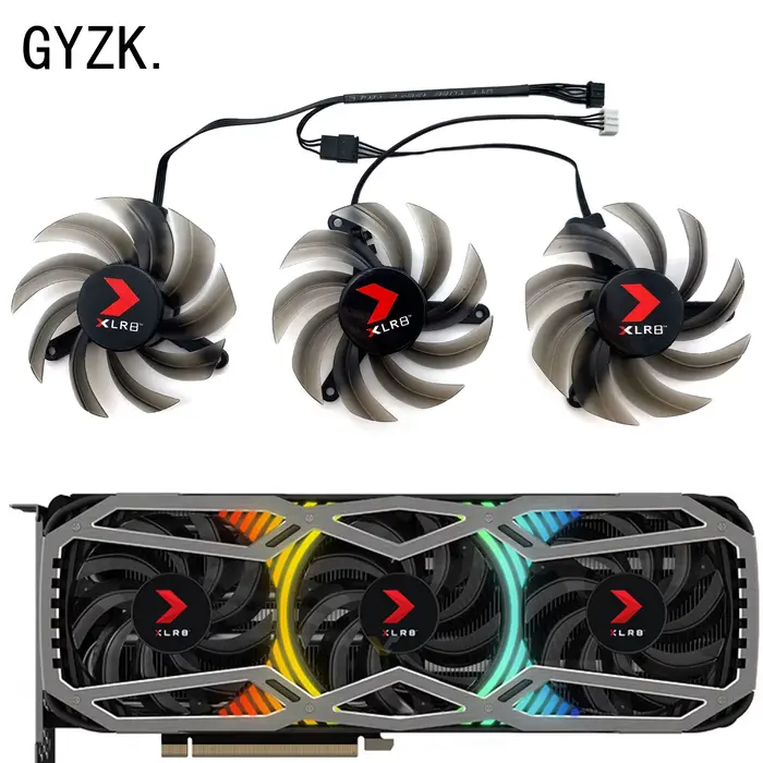 TH8015S2H-PCC01 pour PNY GeForce RTX3070 3070ti 3080 3080ti 3090 XLR8 REVEL EPIC-X RGB Triple ventilateur foulant carte