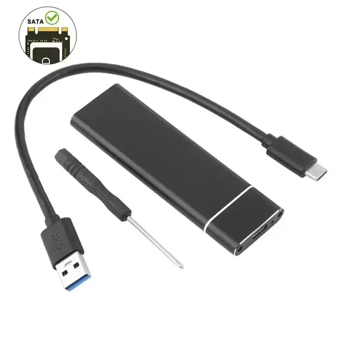 Boîtier SSD M2 M.2 NVMe SATA, adaptateur de boîtier SSD 10Gbps USB 3.2 Gen2 USB C, boîtier externe prend en charge les touches M, B et B & M