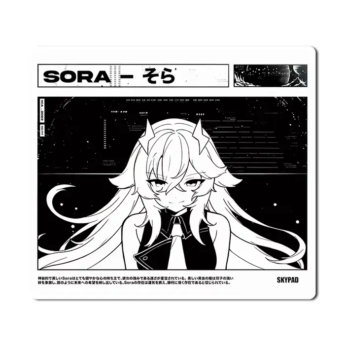 Tapis de souris de jeu Skypad SORA en verre YUME