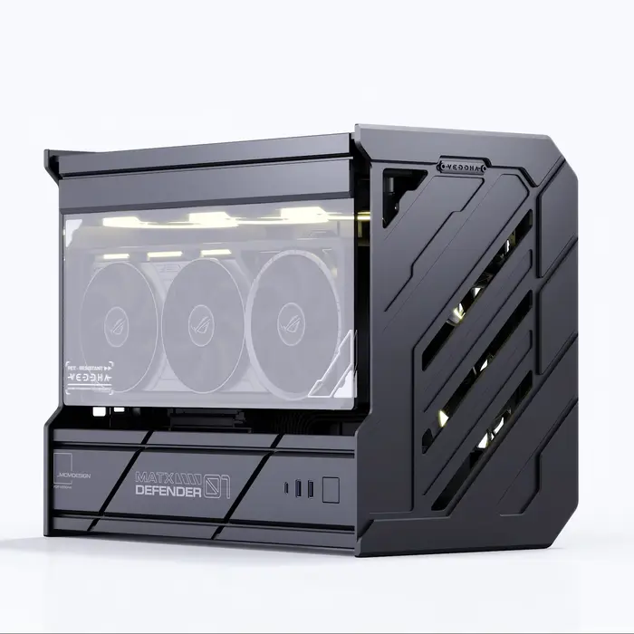 Boîtier PC MATX en aluminium CNC pour jeux en plein air