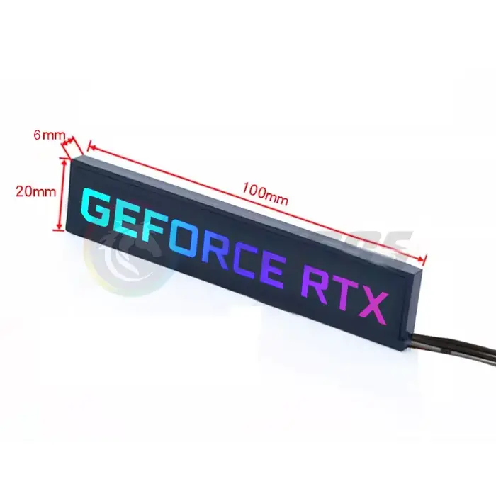 Panneau latéral de carte graphique RGB RTX AMD GeForce GPU modifier 5V 3 broches ARGB AURA SYNC boîtier PC bricolage MOD