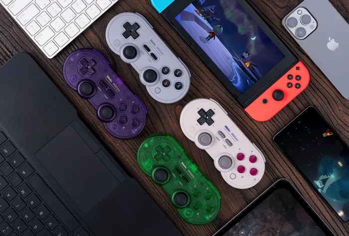 Manette de jeu sans fil Bluetooth 8Bitdo SN30 Pro avec effet Hall pour Switch 2, MacOS, Android, Ras