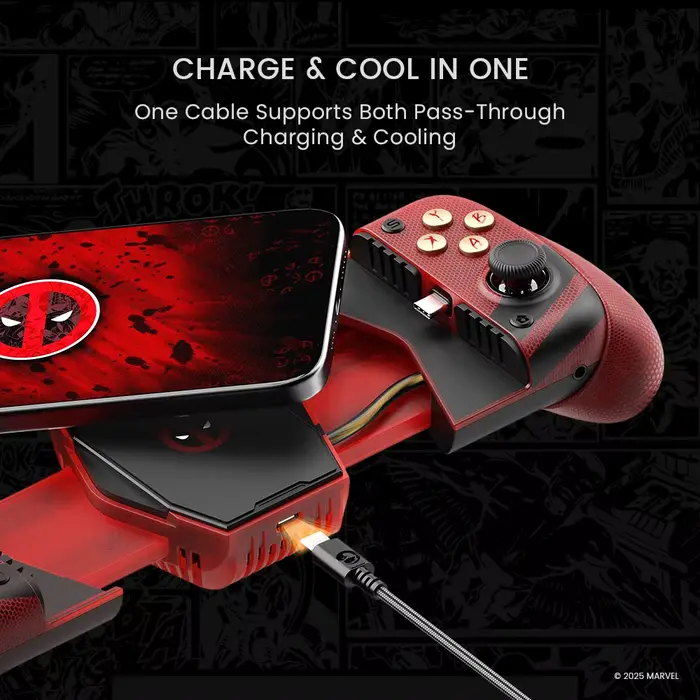 Manette de jeu mobile GameSir X3 Pro Deadpool Edition pour iPhone 16/15 Series et téléphones Android
