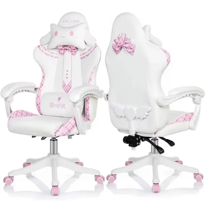 Chaise de jeu Super confortable, chaise de bureau, ancre féminine, diffusion en direct, rotative, mignonne, rose, WCG