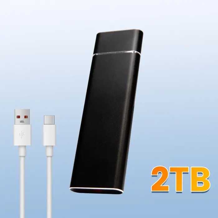 SSD externe portable 2 To USB-C – Disque SSD compact