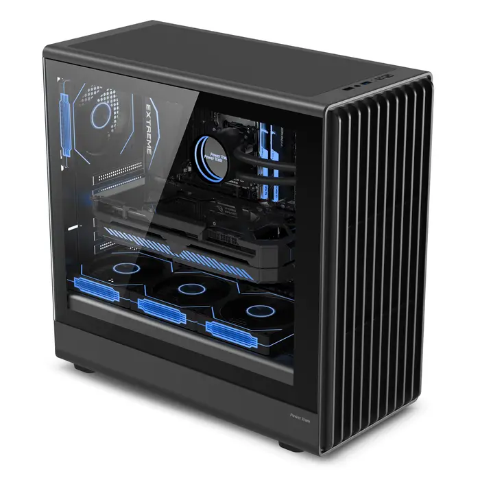 Power Train G1 G2 G3 boîtier d'ordinateur de bureau ATX côté verre châssis Transparent maille