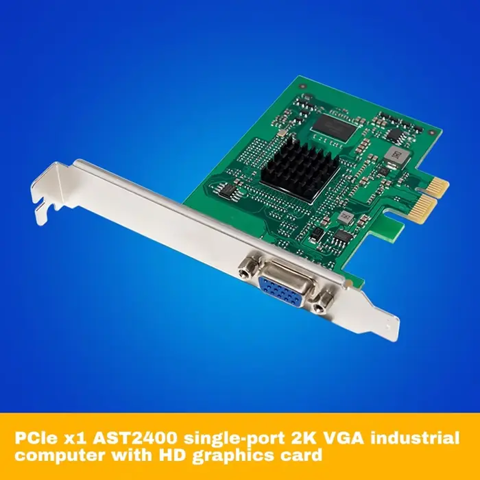 Carte graphique Pcie X1 ST425 AST2400 2K VGA pour Win10/pour Win 11 1920 X1200 32Bpp @ 60Hz PCIE 32/