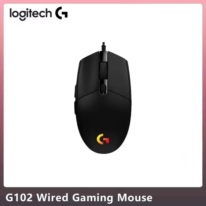 Souris de jeu professionnelles G402/G102, paramètres réglables, batterie longue durée + effet d'écla