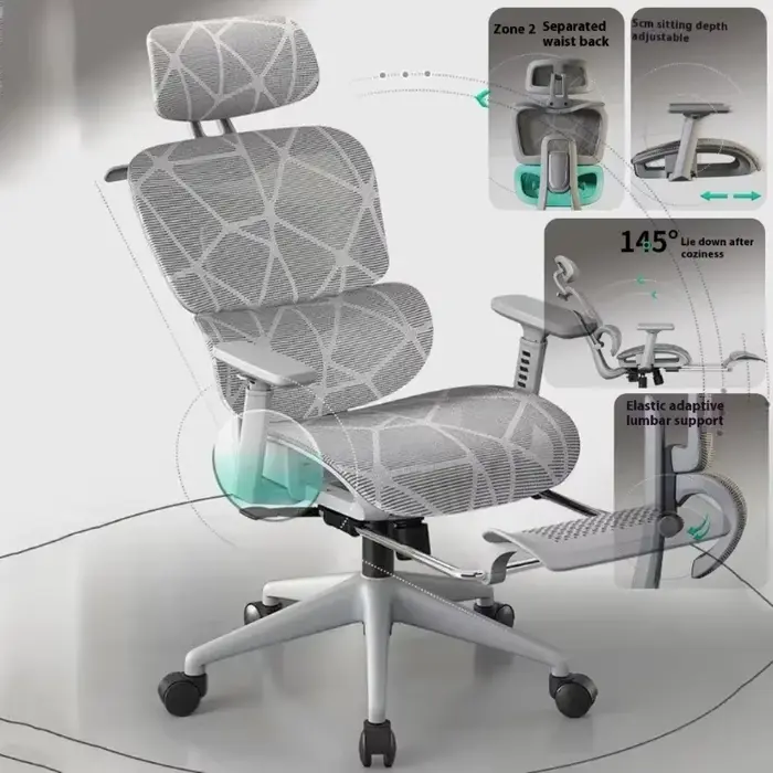 Chaise ergonomique appui-tête 3D fauteuil chaises De jeu ordinateur inclinable Massage relaxant Silla De Escritorio mobilier De bureau