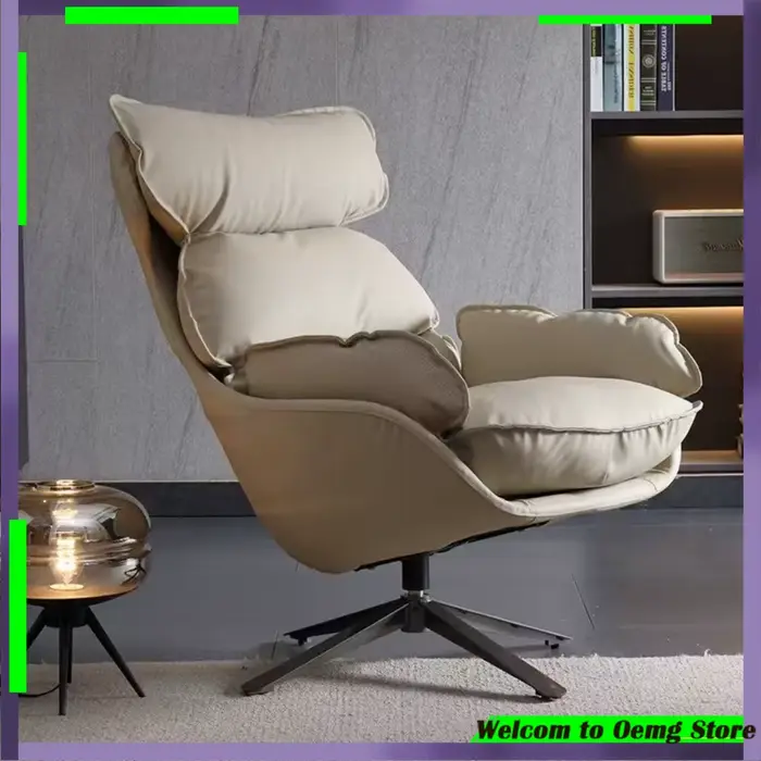 Fauteuil pivotant moderne et élégant avec coussin