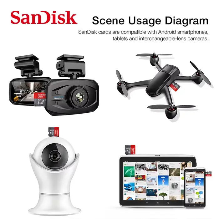 Sandisk Ultra Micro tf carte SD 128GB 32GB 64GB 256GB Mini