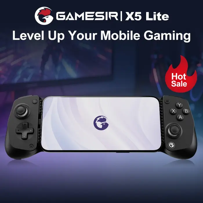 Manette de jeu mobile GameSir X5 Lite pour iPhone 16/15, iPad Mini, tablette Android, avec joysticks à effet Hall